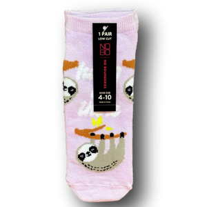 3/$15 Sloths "Hang In There" Funny Novelty Low Cut Ankle Socks - NWT